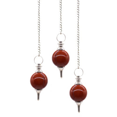 Handcrafted Red Jasper Sphere Pendulum from B&Q