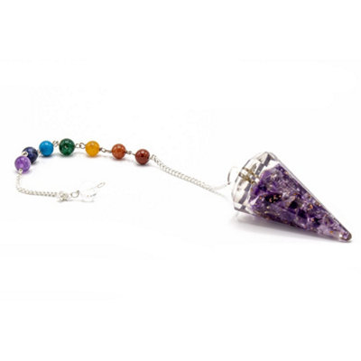 Orgonite Power Chakra Pendulum Amethyst from B&Q