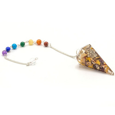 Orgonite Power Chakra Pendulum Hamsa Multicolor from B&Q