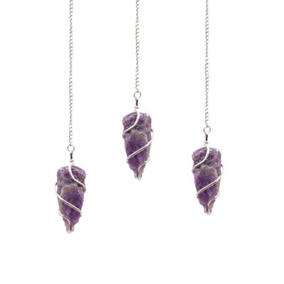 Raw Gemstone Pendulum Amethyst from B&Q