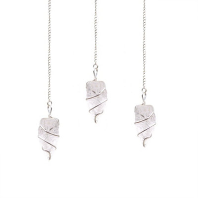 Raw Gemstone Pendulum Rock Quartz from B&Q