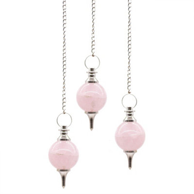 Rose Quartz Sphere Pendulums For Dowsing from B&Q