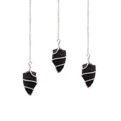  - Unique Raw Black Agate Pendulums For Sale