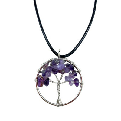 Amethyst Tree Of Life Pendant For Serenity from B&Q