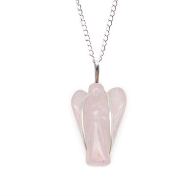 Gemstone Guardian Angel Pendant Rose Quartz from B&Q