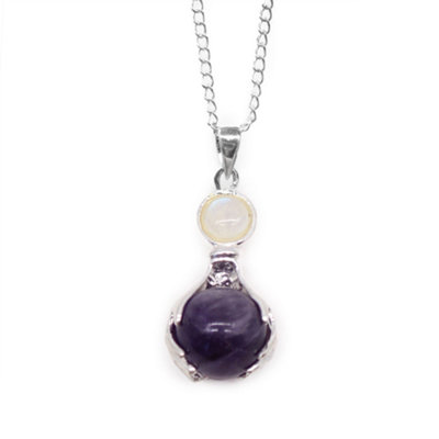 Gemstone Healing Hands Pendant Amethyst from B&Q