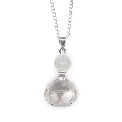 Gemstone Healing Hands Pendant Rock Quartz from B&Q