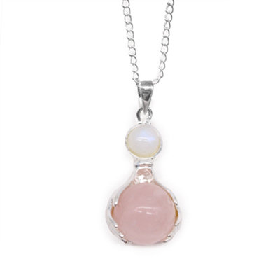 Gemstone Healing Hands Pendant Rose Quartz from B&Q