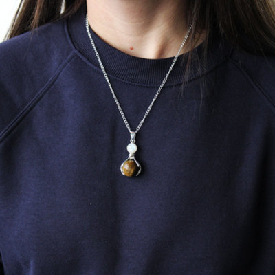 Gemstone Healing Hands Pendant Tiger Eye from B&Q