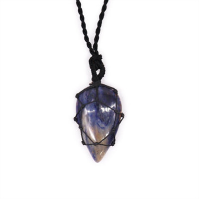 Laced Gemstone Teardrop Pendant Sodalite from B&Q