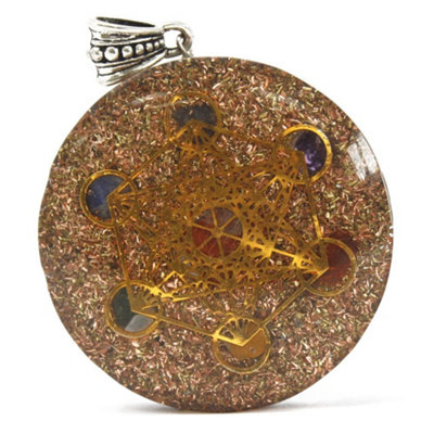  - Orgonite Power Pendant Multi Power Chakra Large Brozen