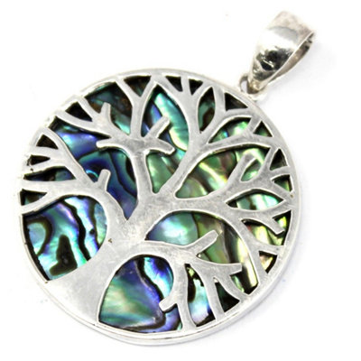 Tree Of Life Pendant 30mm Abalone from B&Q