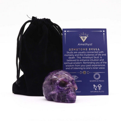 Amethyst Gemstone Large Skull For Spirituality from B&Q