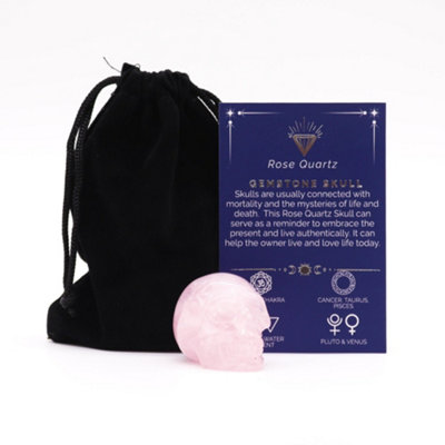 Gemstone Small Skull Rose Quartz from B&Q