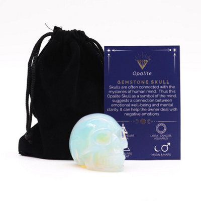 Opalite Gemstone Large Skull 50X40X30mm from B&Q