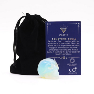 Opalite Gemstone Small Skull 40X30X28mm from B&Q