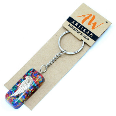  - Orgonite Power Keyring Guardian Protection Multicolor
