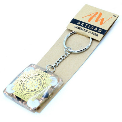  - Orgonite Power Keyring Home Protect Tourmaline Multicolor