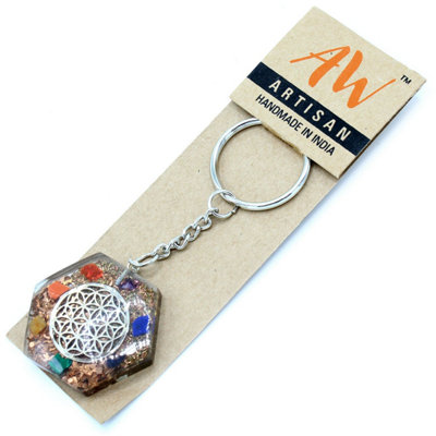 Orgonite Power Keyring Octagon Flower Of Life Multicolor from B&Q