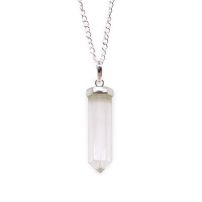 Gemstone Classic Point Pendant Rock Quartz