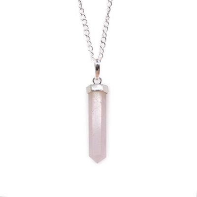 Gemstone Classic Point Pendant Rose Quartz