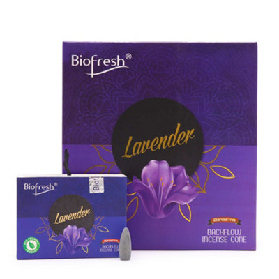 Biofresh Backflow Incense Cones Lavender from B&Q
