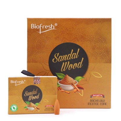 Biofresh Backflow Incense Cones Sandalwood from B&Q