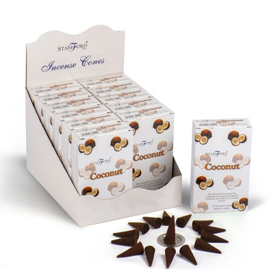 Long-Lasting Stamford Premium Incense Coconut Cones from B&Q