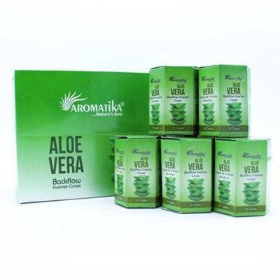 Pack Of 10 Masala Backflow Incense Aloe Vera from B&Q