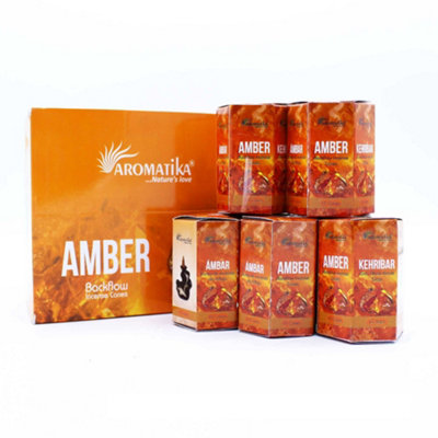 Pack Of 10 Masala Backflow Incense Amber from B&Q
