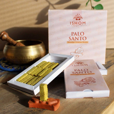 Pack Of 15 Natural Incense Smudge Bricks And Burner Palo Santo from B&Q