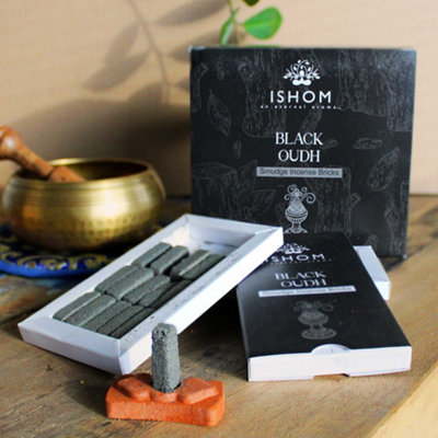 Pack Of 15 Natural Incense Smudge Bricks And Burner Wood from B&Q