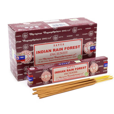 Satya Incense Sticks Indian Rain Forest Maroon from B&Q