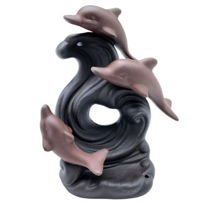 Backflow Incense Burner Dolphin Wave from B&Q