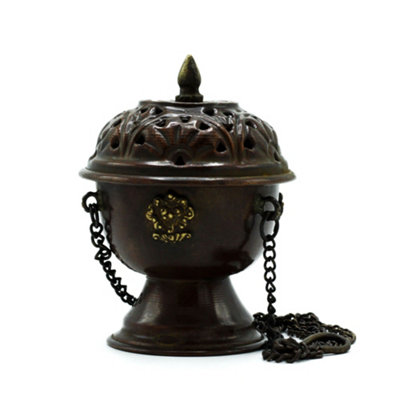 Copper Tibetan Incense Burner Classic Hanging from B&Q