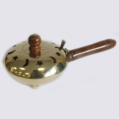Elegant Brass Pentagram Incense Burner Set