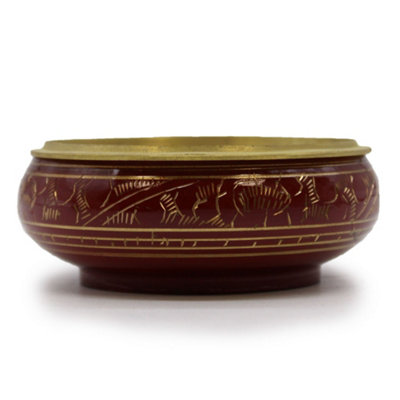 Chakra Charcoal Incense Jar Root Maroon from B&Q