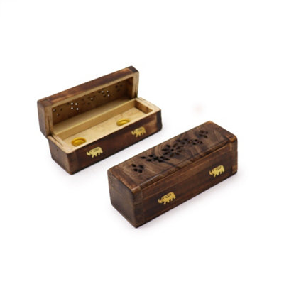 Incense Cone Smoke Box 6 Inch Mango Wood from B&Q