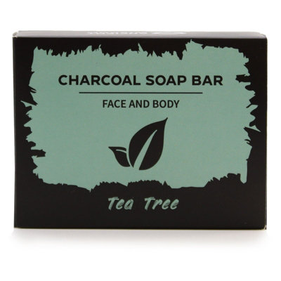 B&Q Tea Tree Charcoal Soap 85G With Oils & Butters