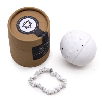 White Jasper Gem Bracelet Bath Bomb from B&Q