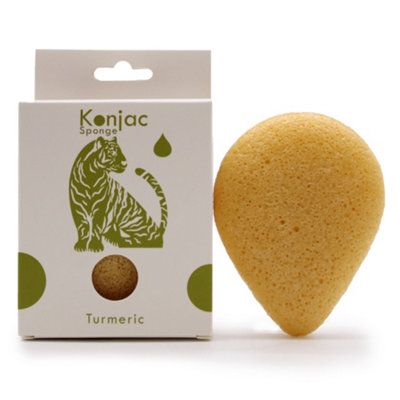 Teardrop Konjac Sponge Turmeric Antiwrinkle from B&Q