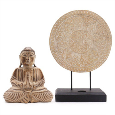 Buddha Feng Shui Set Classic Mandala Natural from B&Q