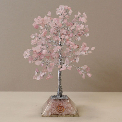Gemstone Tree With Organite Base 320 Stone Rose Quartz from B&Q