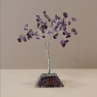 Gemstone Tree With Organite Base 80 Stone Amethyst from B&Q