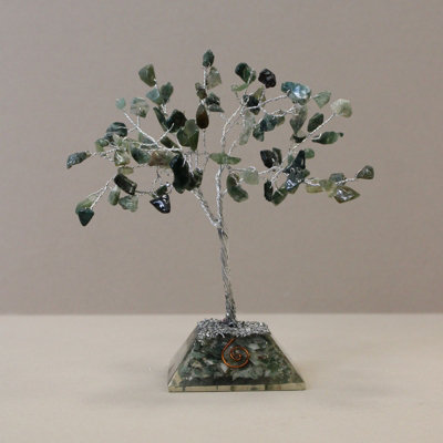 Gemstone Tree With Organite Base 80 Stone Moss Agate from B&Q