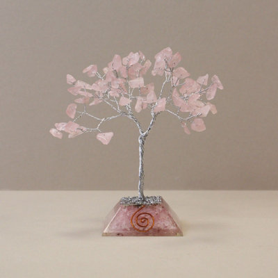 Gemstone Tree With Organite Base 80 Stone Rose Quartz from B&Q