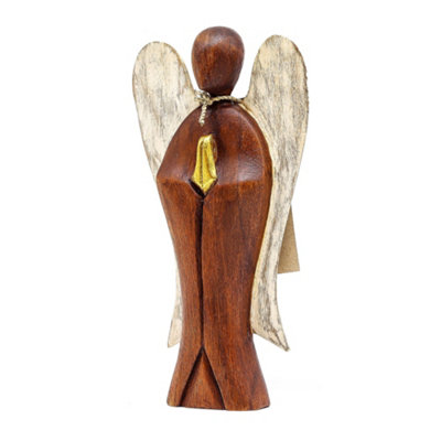 Hand-Carved Hatihati Angel Love 20Cm Gift from B&Q