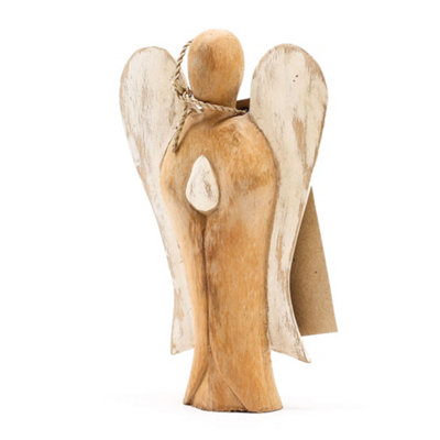 Hand-Carved Hatihati Angel Peace 15Cm Gift from B&Q