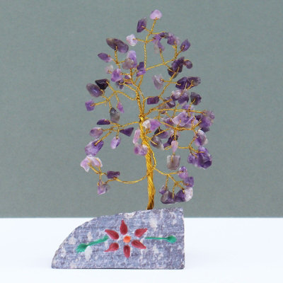 Handmade 80 Amethyst Gemstone Tree Decor from B&Q