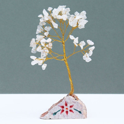 Handmade 80 Rock Crystal Gemstone Tree Decor from B&Q